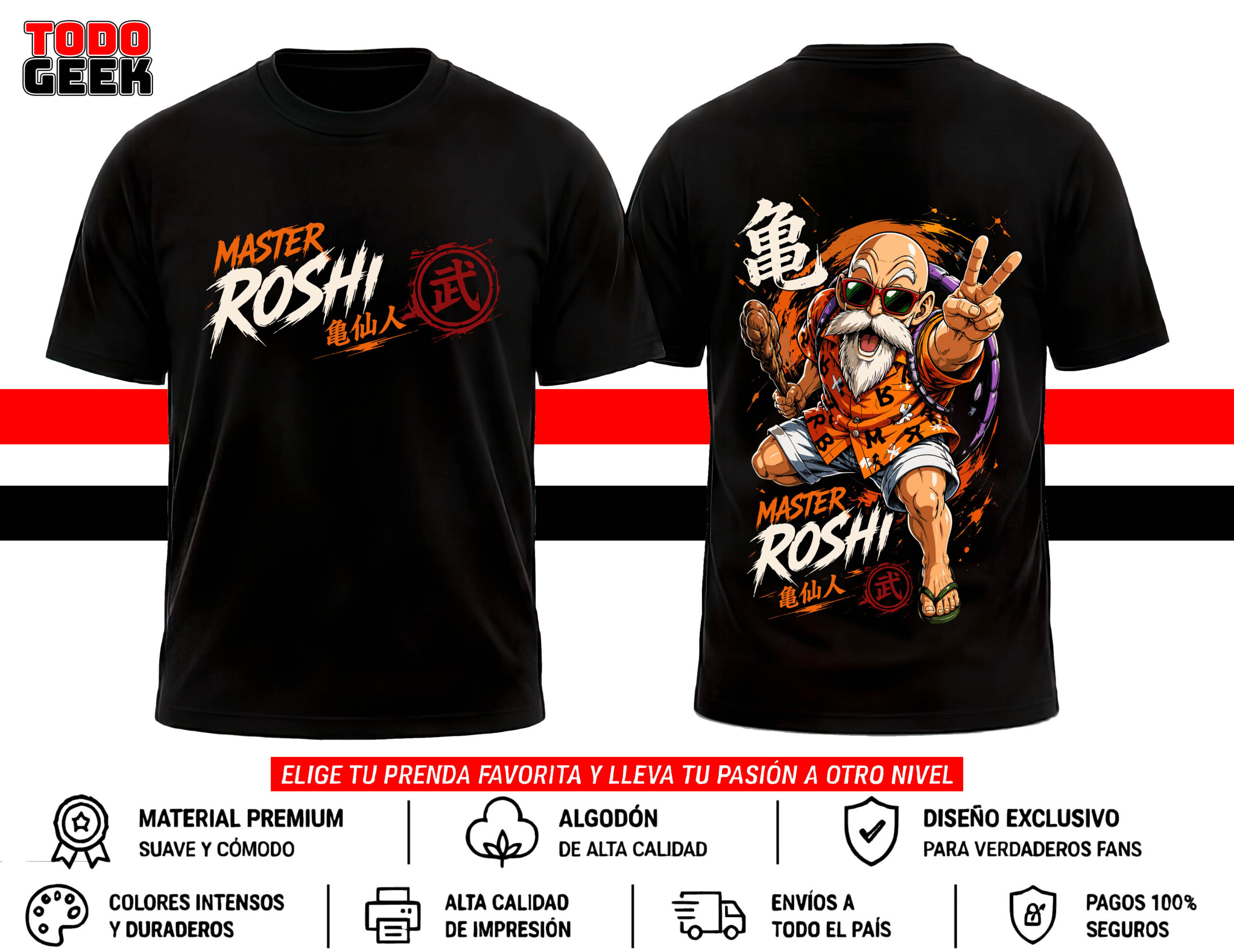 CAMISETA DRAGON BALL MASTER ROSHI