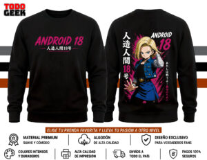 SUDADERA ANDROID 18 DRAGON BALL