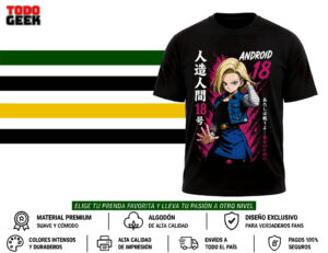 CAMISETA DRAGON BALL ANDROID 18