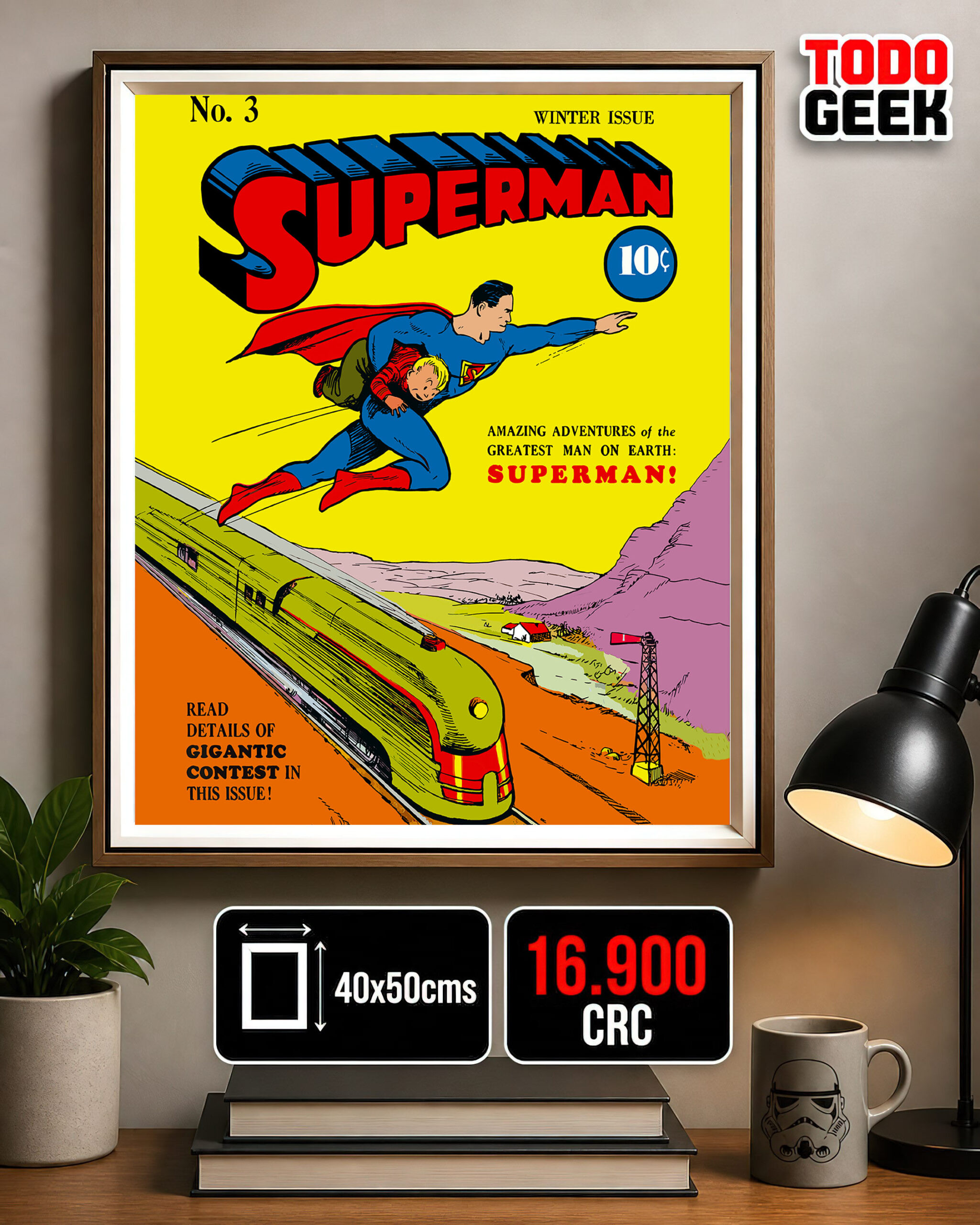 POSTER ENMARCADO SUPERMAN
